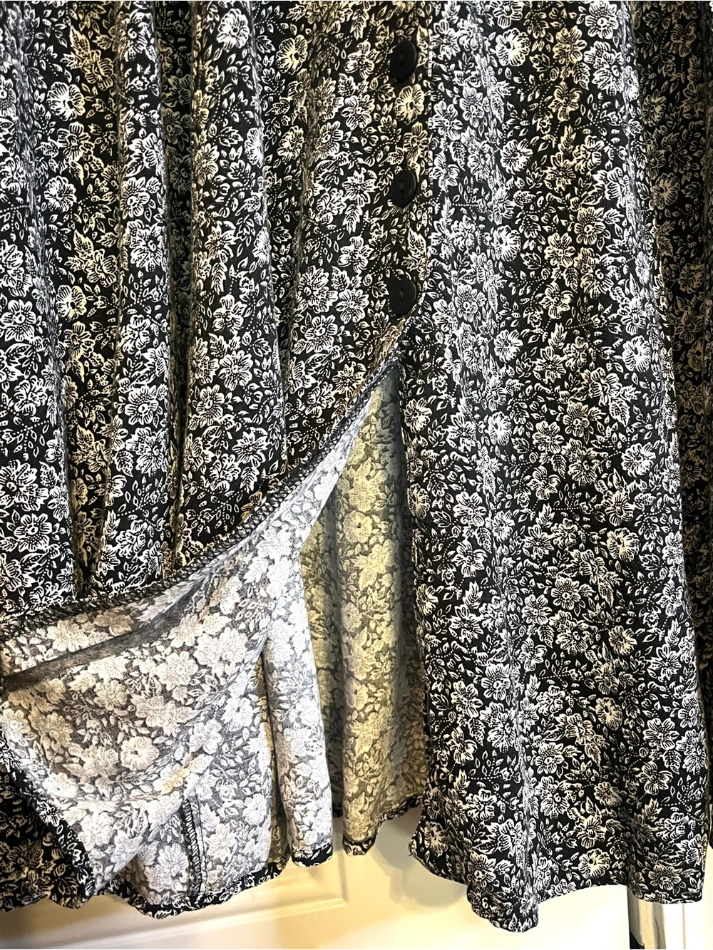 VTG 90s Compagnie Internationale Express Floral L Maxi Cottagecore Whimsigoth - Picture 4 of 10